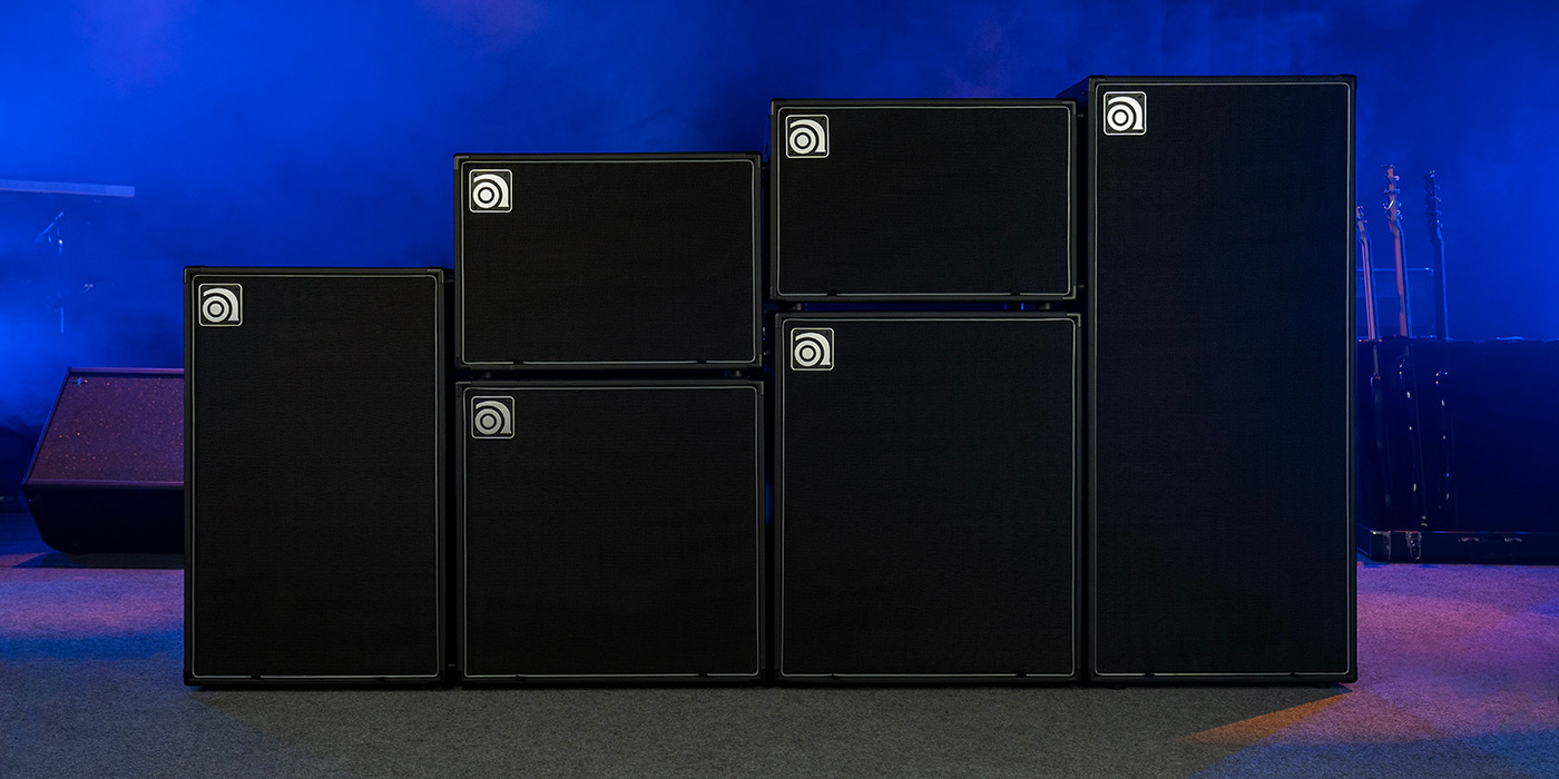 Venture series bass cabs on a stage